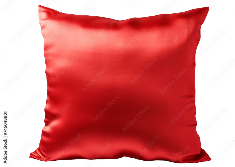 Realistic Detailed 3d Red Pillow Set.