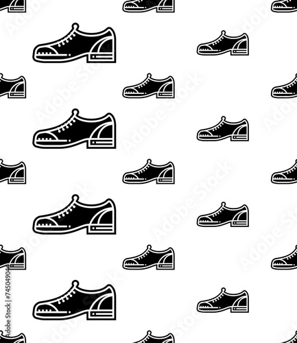 Shoe Icon Seamless Pattern, Sneaker Icon, Footwear Used To Protect, Comfort The Human Foot
