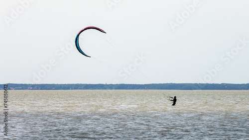 Kitesurfing Lessons, in lagoon port village Kintai, Lithuania.