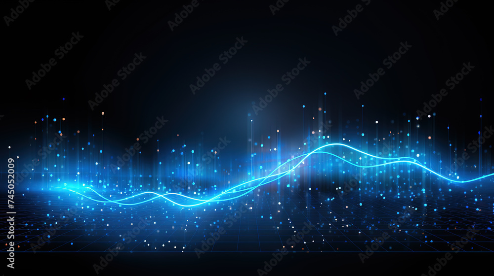 Abstract Blue Technology Background with Light Effects Abstract Blue Technology Background with Light Effects