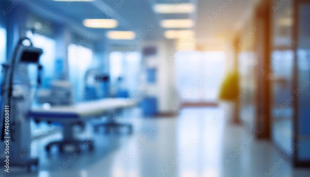 abstract blur hospital interior