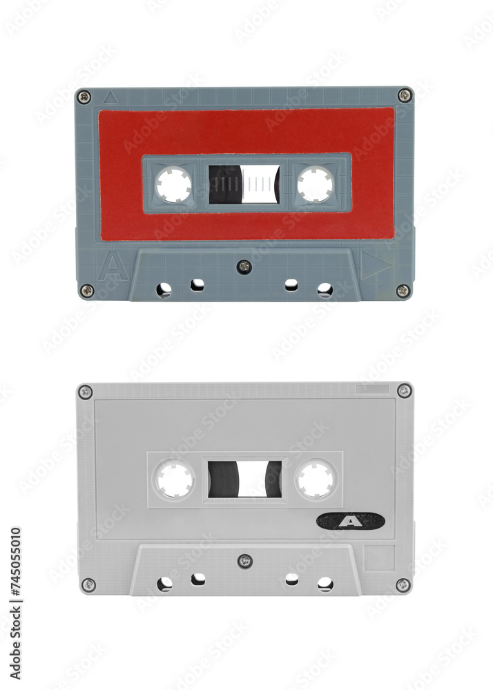 Old audio cassette tape isolated , transparent PNG