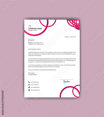 Company letterhead with simple design.