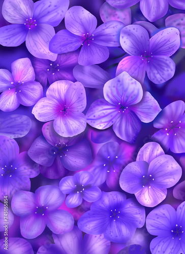 Blue Purple Hydrangea Flowers 