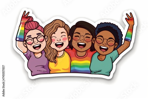 LGBTQ Pride gradiate. Rainbow team synergy-building colorful equal rights heroes diversity Flag. Gradient motley colored combine LGBT rights parade festival inclusivity diverse gender illustration photo