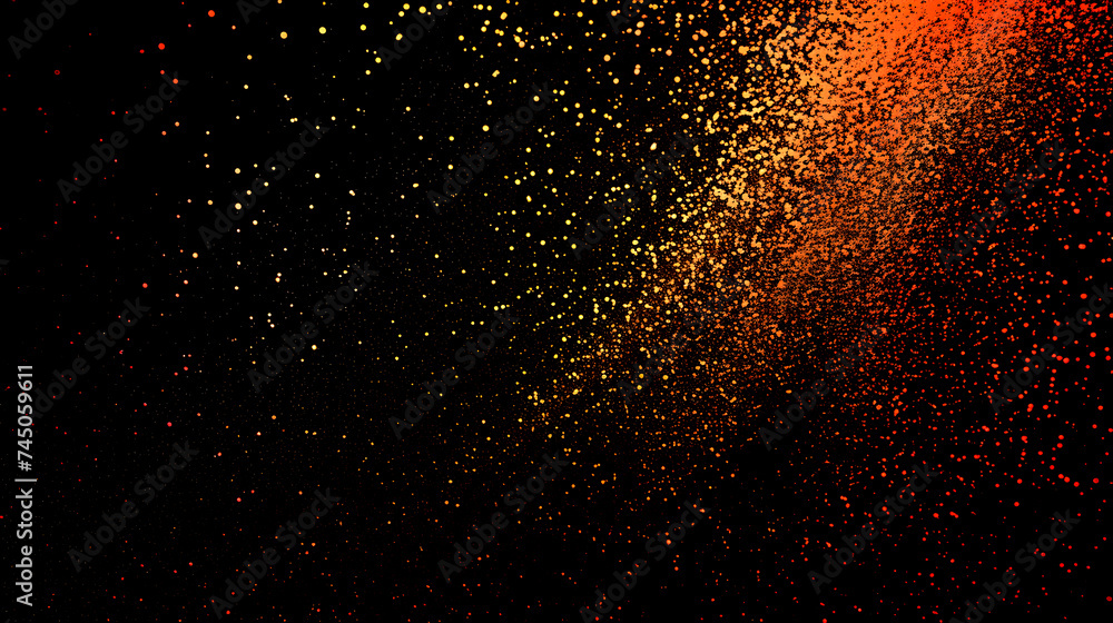 Fototapeta premium Abstract orange red and yellow gradient light particle background