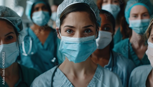 Nurse in Blue Gowns A Look into the World of Medical Professionals Generative AI