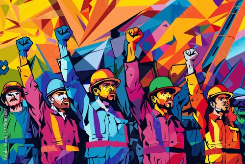 Raising the Roof Colorful Construction Workers Unite Generative AI