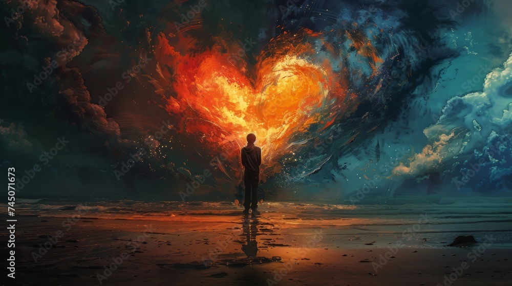 Visualize the contrasts between fear and exhilaration, where every heartbeat tells a story of survival Visualize the contrasts between fear and exhilaration, where every heartbeat tells a story of survival