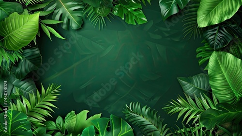 eco friendly background green leaves decorated with copy space