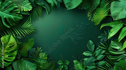 eco friendly background green leaves decorated with copy space