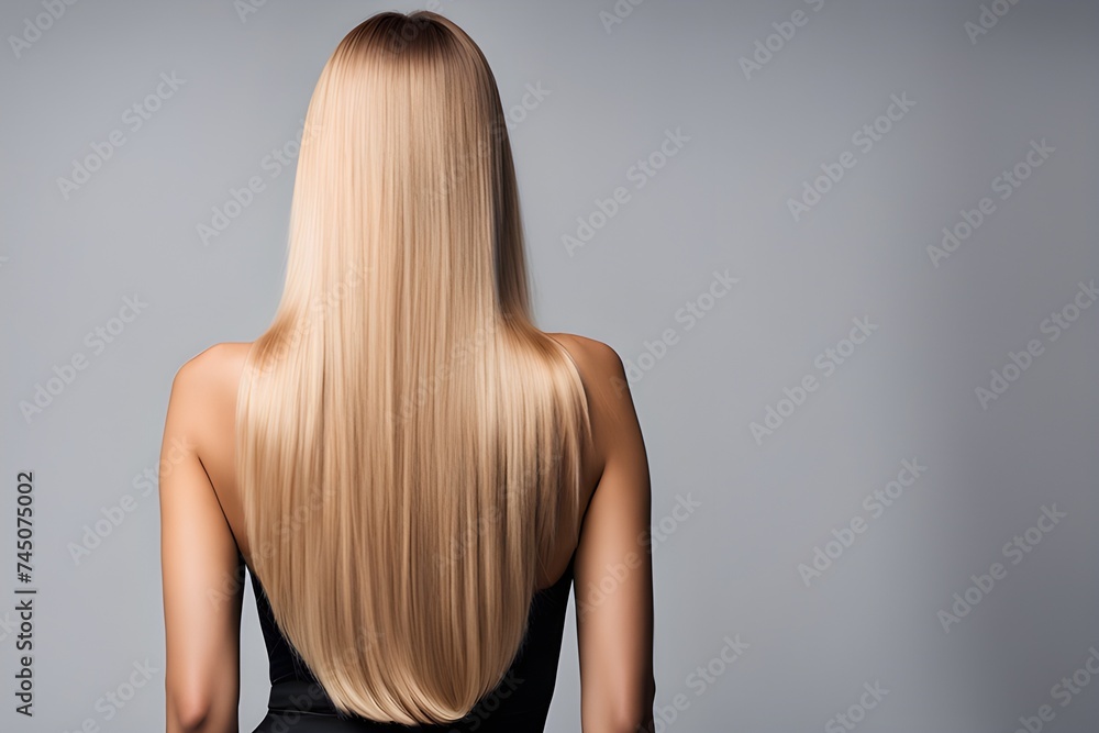 back view of a woman with beautiful healthy shiny hair back view of a woman with beautiful healthy shiny hair