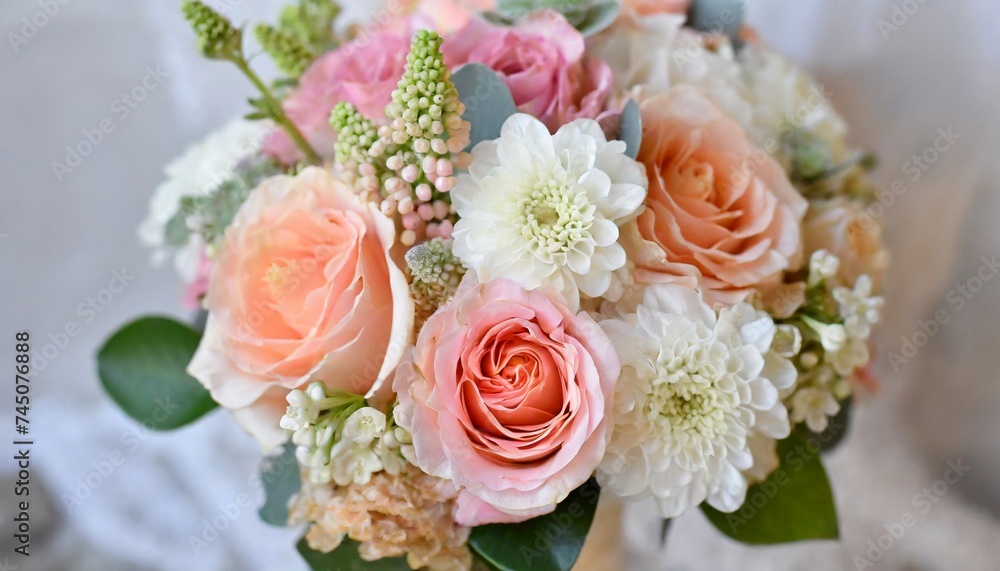 Close-up of beautiful wedding bouquet. Bridal flowers. Close-up of beautiful wedding bouquet. Bridal flowers.