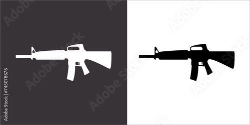 Illustration vector graphics of gun icon.