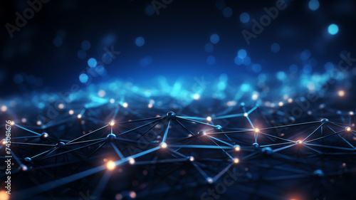 Wallpaper Mural Absract background with science and technology Torontodigital.ca