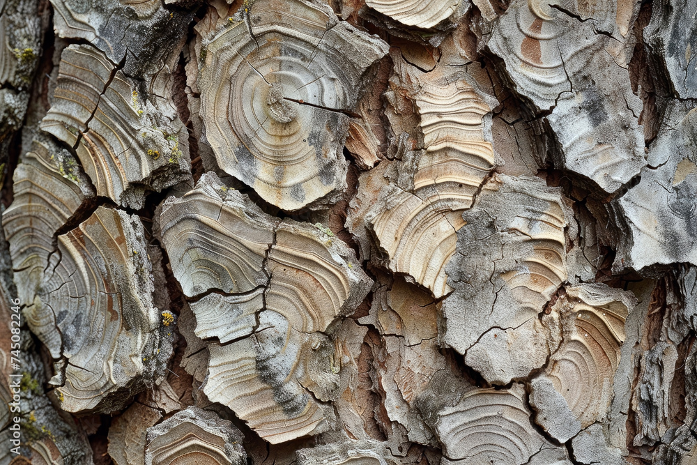 Bark Texture. The Texture of Tree Bark and Its Growth Rings.