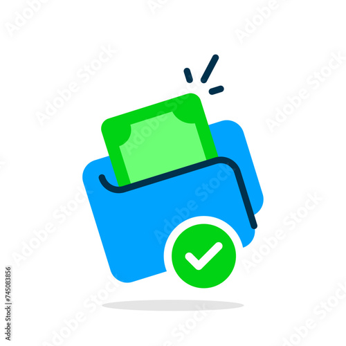 transaction successful. money top up to e wallet concept illustration flat design vector. simple modern graphic element for landing page ui, infographic, icon