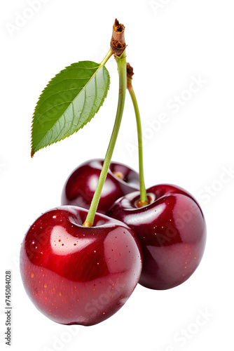Generative AI picture of fresh fruit cherries