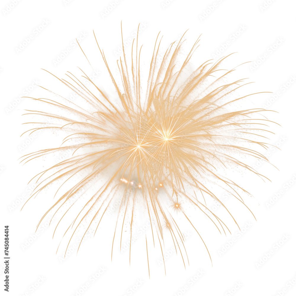 Obraz premium festive fireworks on an isolated transparent background. Fireworks png, salute, explosion png