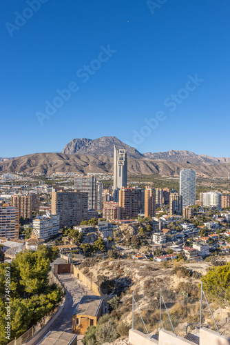 Benidorm, Spain -January 8 2024 "Beautiful coast of south spain during the sunrise"