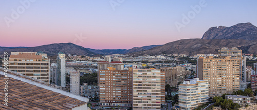 Benidorm, Spain -January 8 2024 "Beautiful coast of south spain during the sunrise"