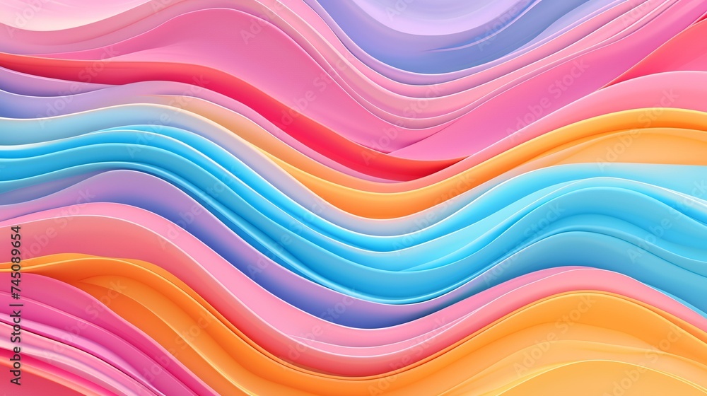 3d abstract background with wavy lines in pink, blue and yellow colors 3d abstract background with wavy lines in pink, blue and yellow colors