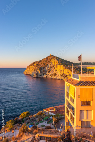 Benidorm, Spain -January 8 2024 "Beautiful coast of south spain during the sunrise"