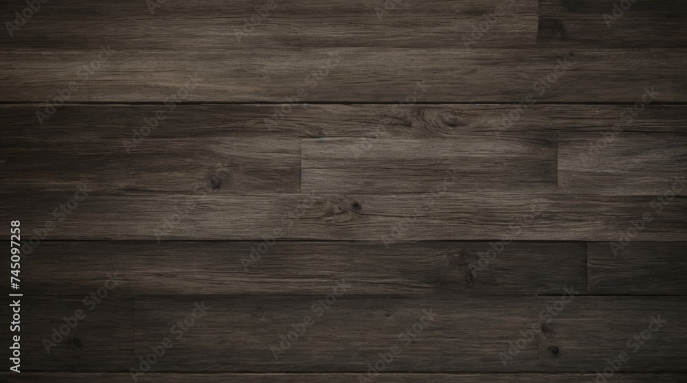 Fototapeta premium Antique dark wooden planks revealing grain texture and knots 