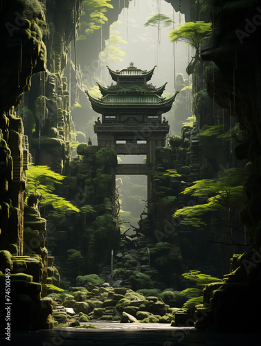 Ancient mysterious Oriental wonderland