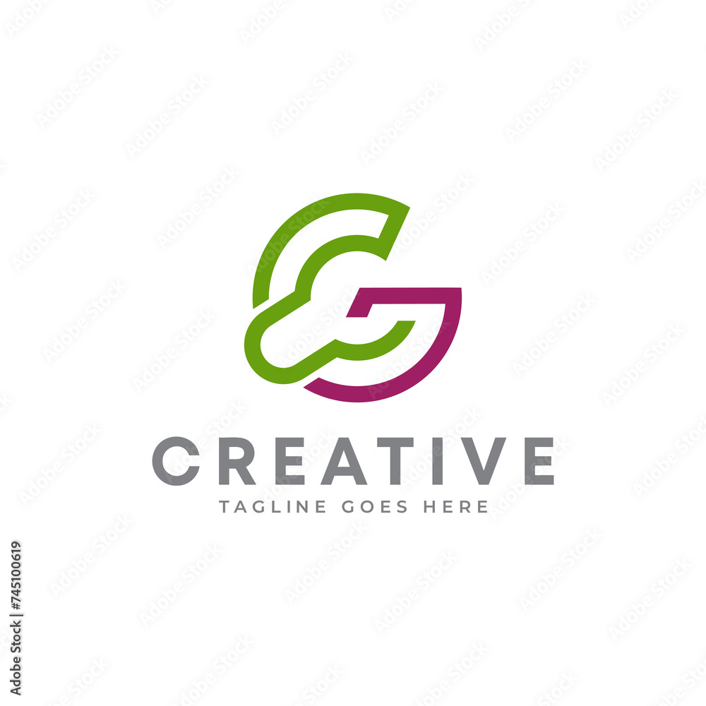 Creative Letter G, CG logo design Creative Letter G, CG logo design