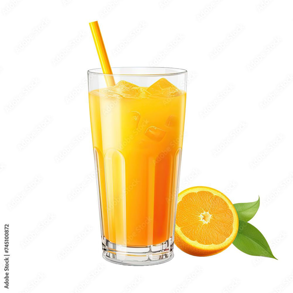 Glass of orange juice isolated on white background Glass of orange juice isolated on white background