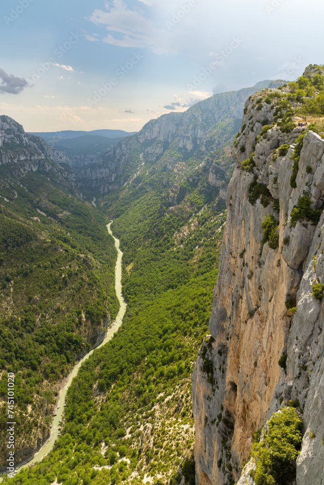 Mountain landscape width Canyon of Verdon River (Verdon Gorge) in Provence, France Mountain landscape width Canyon of Verdon River (Verdon Gorge) in Provence, France