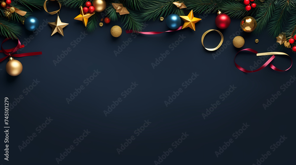 Christmas background, copy space, happy new year concept