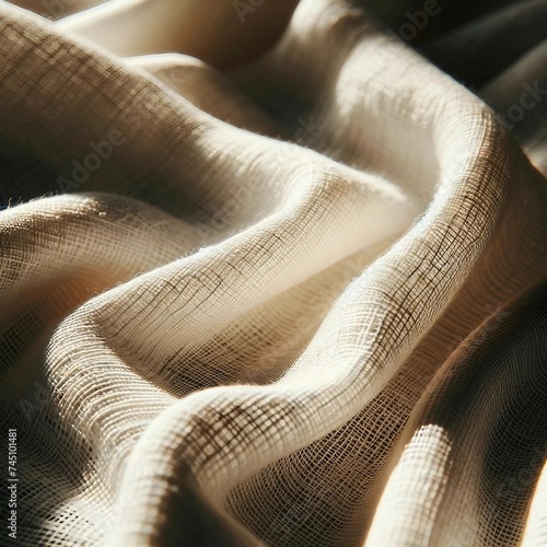 Elegant Textured Fabric Folds with Play of Light and Shadow