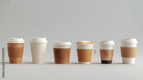 Coffee drinking cup sizes photo