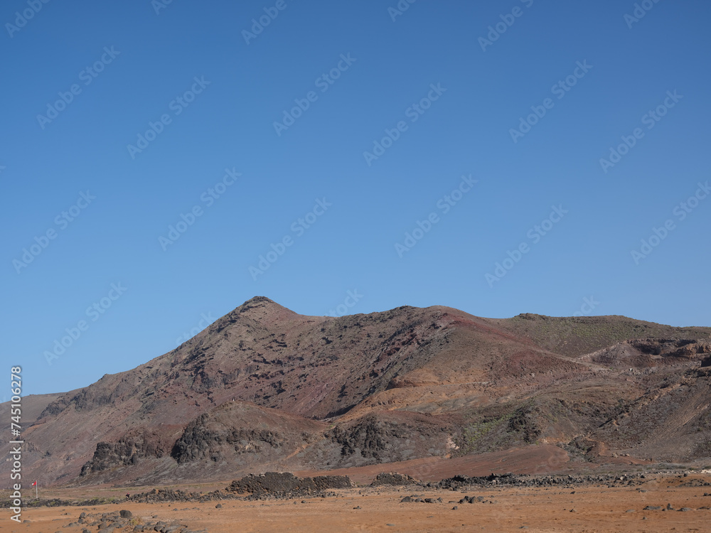 Barren hills on the edge of Las Palmas in the Canary islands, Spain