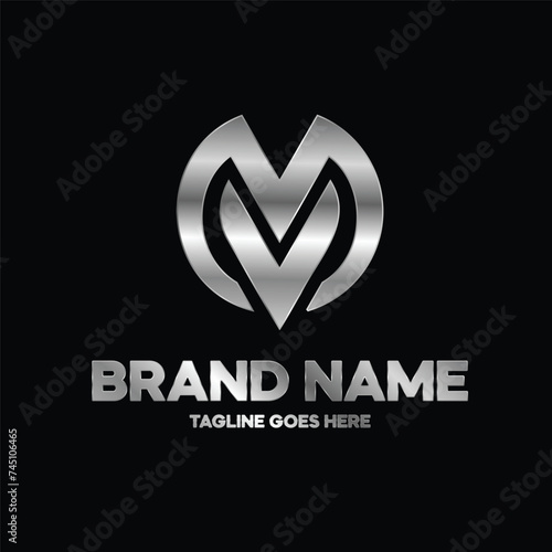 Abstract universal premium logo design. Creative line symbol. Letter M Logo, alphabet logo design.