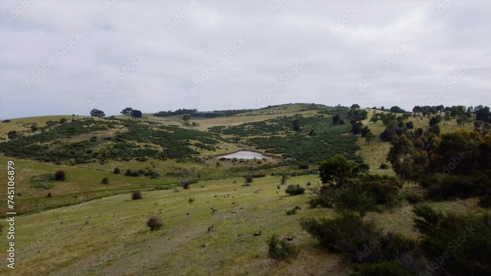 Aerial View of Rolling Hills Expansive Countryside Landscape with Isolated Farmhouse Aerial View of Rolling Hills Expansive Countryside Landscape with Isolated Farmhouse