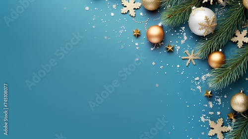 Christmas and New Year holiday frame, Christmas background decoration