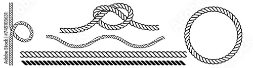 Rope set vector design illustration isolated.rope vector illustration