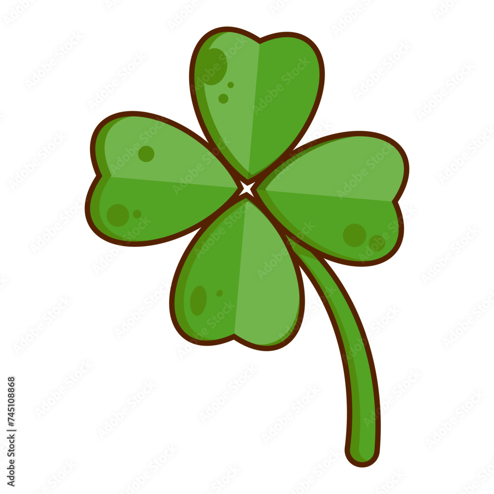 shamrock four leaf clover cartoon design shamrock four leaf clover cartoon design