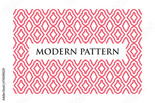 Flat design arabesque seamless pattern