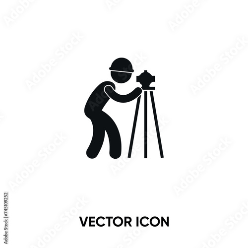 Road construction vector icon. Modern, simple flat vector illustration for website or mobile app. Worker symbol, logo illustration. Pixel perfect vector graphics