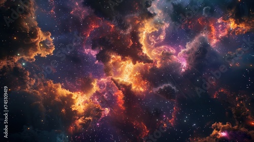 clouds abstract galaxy art © Balerinastock