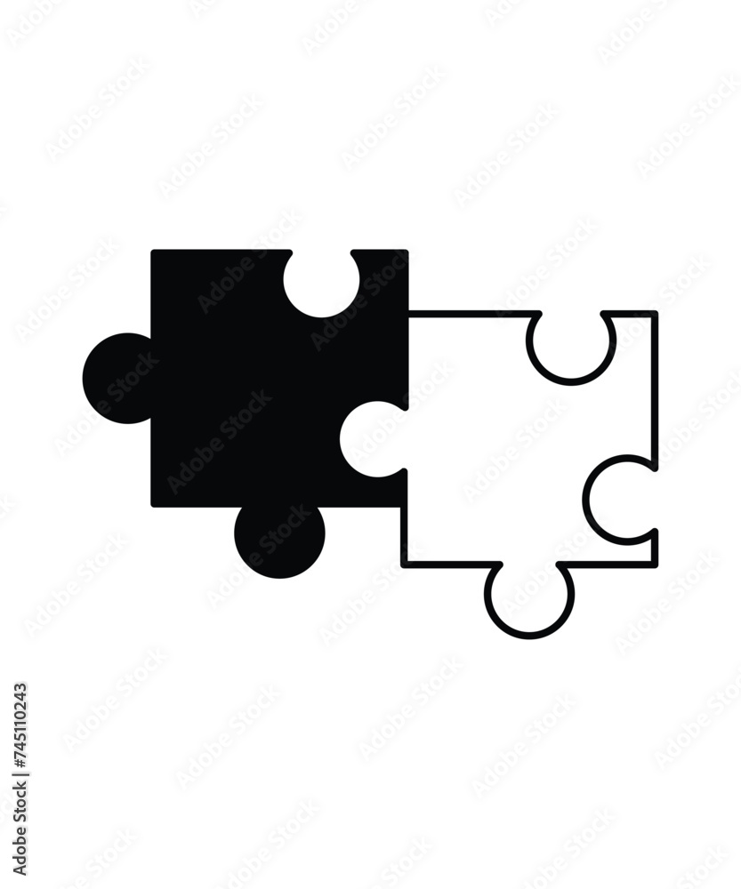 Fototapeta premium puzzle icon, vector best flat icon.