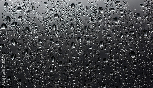 Wallpaper Mural Part of series. Background photo of rain drops on dark glass, different size: small medium and large horizontal view Torontodigital.ca