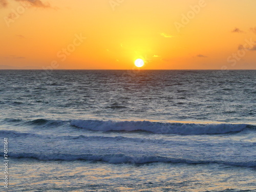 Coucher de soleil sur la mer