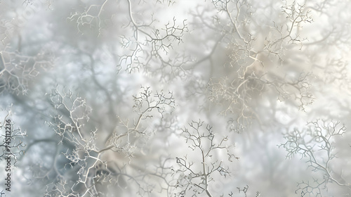 Delicate dendrites forming intricate patterns, sparkling under pristine winter sunlight