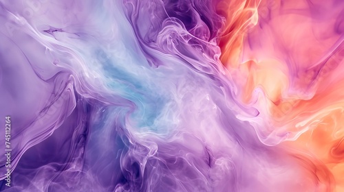 abstract background of colored smoke and ink in water close-up