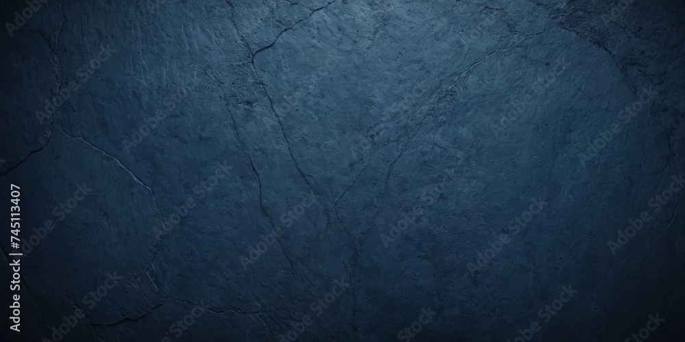 Fototapeta premium Black dark navy blue texture background for design. Toned rough concrete surface